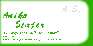 aniko stajer business card